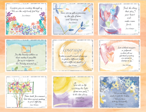 2023 Joan Chittister Calendar art preview of six images with quotes, art by Cards by Anne