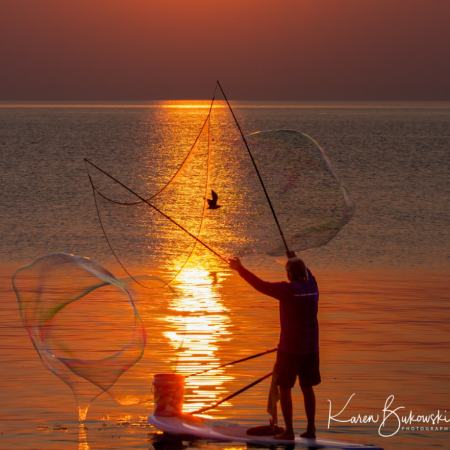 Bubble on lake